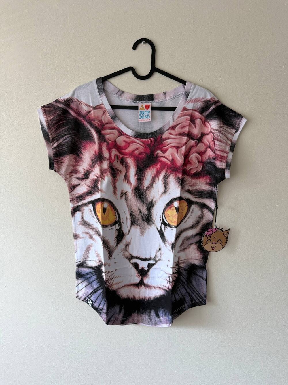 Drop Dead Cat Child T-Shirt Vintage Oli Sykes Emo BMTH Repented Rare sz. XS-S
